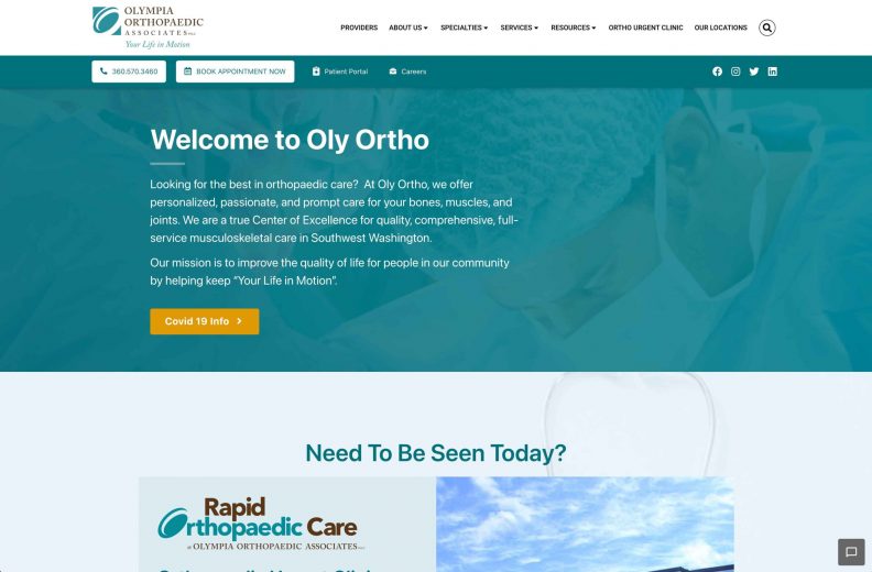 Olympic Orthopaedics Home Page